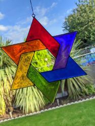 Suncatcher star shape hexagram rainbow