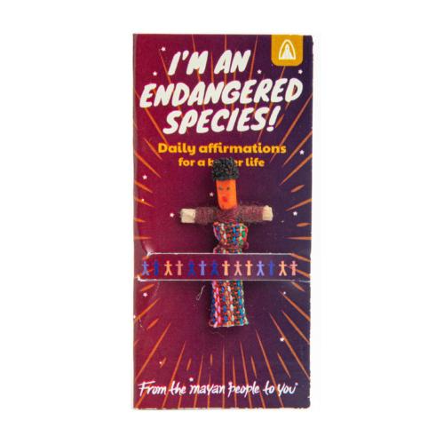 Worry doll, affirmation I'm an endangered species