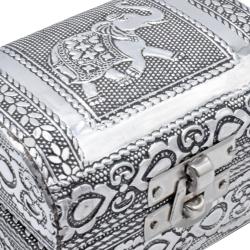 Jewellery / Trinket Mini Trunk Box Aluminium, Elephant 9x6x6.5cm