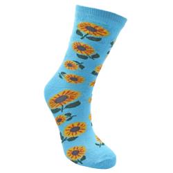 Bamboo Socks Sunflowers Shoe Size UK 7-11 Mens Fair Trade Eco