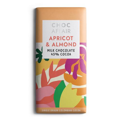 Apricot and almond milk chocolate bar