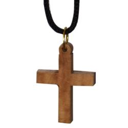 Pendant olive wood, cross, 2 x 3cm