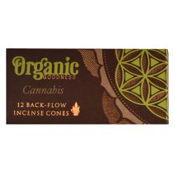 Organic Goodness Cannabis 12 Back-Flow Incense Cones