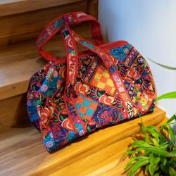 Weekend Bag / Holdall, Patchwork and Embroidered, assorted colours 52 x 23 x 26cm