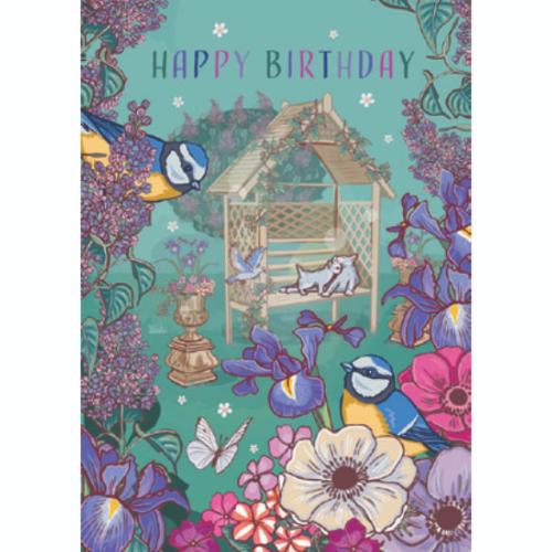 Birthday card "Bluetits" 12x17cm