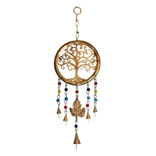 Hanging windchime, Tree of Life, recycled metal 16 x 50cm