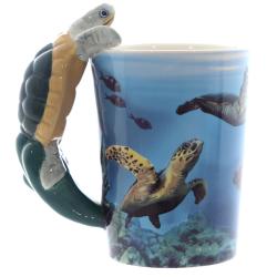 Ceramic Mug with Turtle Shaped Handle