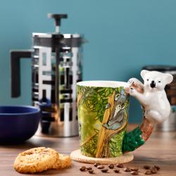 Ceramic Mug with Koala Shaped Handle