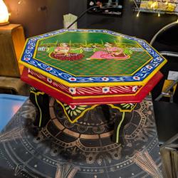 Hand Painted Wooden Chowki Floor Table 40 x 40 x 22cm