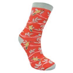 Bamboo Socks Birds Shoe Size UK 3-7 Womens Fair Trade Eco