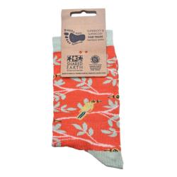 Bamboo Socks Birds Shoe Size UK 7-11 Mens Fair Trade Eco