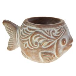 Terracotta planter fish 12x7x9cm