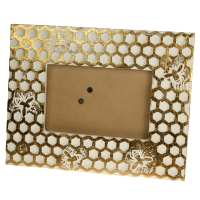 Photo frame, mango wood honeycomb design 7x5in photo