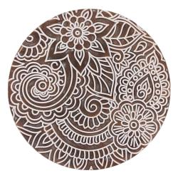 Coffee / Occasional Table Mango Wood Henna Tattoo Design 50 x 50cm