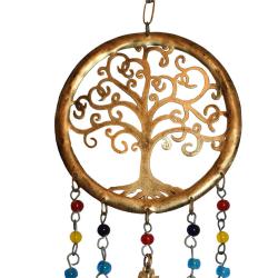 Hanging windchime, Tree of Life, recycled metal 16 x 50cm