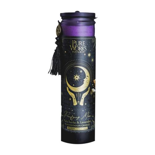 Candle in Glass Jar Esoteric Purifying Moon, Palo Santo and Lavender, 300g