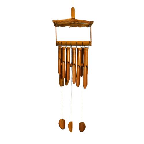 Hanging Bamboo Windchime with Bird Feeder