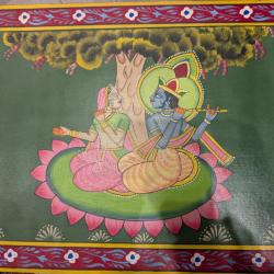 Hand Painted Wooden Cabinet With Drawer 50 x 71 x 37cm