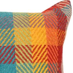 Cushion Cover Soft Recycled Material Multi Coloured Checks 40x40cm
