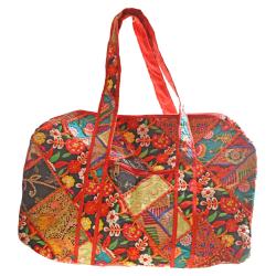 Weekend Bag / Holdall, Patchwork and Embroidered, assorted colours 52 x 23 x 26cm