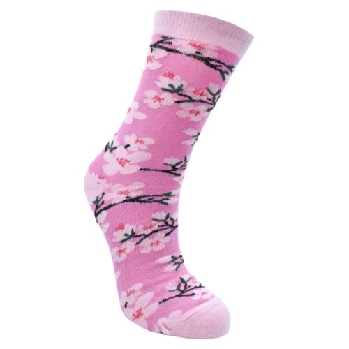 Bamboo Socks Cherry Blossom Shoe Size UK 3-7 Womens Fair Trade Eco