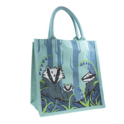 Jute bag, badgers