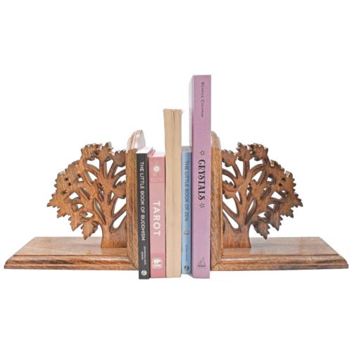 Bookends Mango Wood Tree of Life 17 x 17 x 10cm