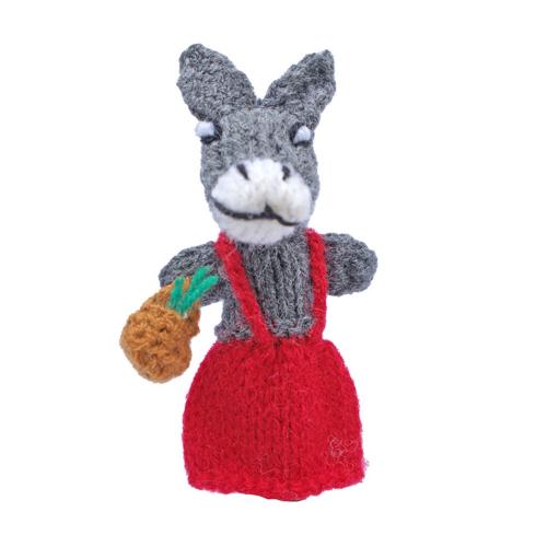 Finger Puppet Donkey with Basket