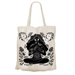 Tote Bag Recycled Cotton Woman Praying 36 x 40cm