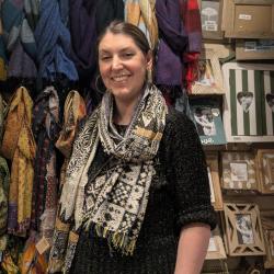 Scarf recycled silk kantha stitch - assorted colours and designs