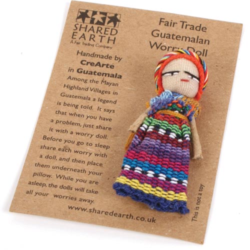 Worry doll on card