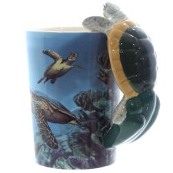 Ceramic Mug with Turtle Shaped Handle