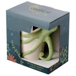 Ceramic Mug with Octopus Shaped Handle