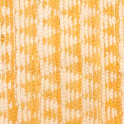 Chindi rag rug recycled cotton yellow 60x90cm