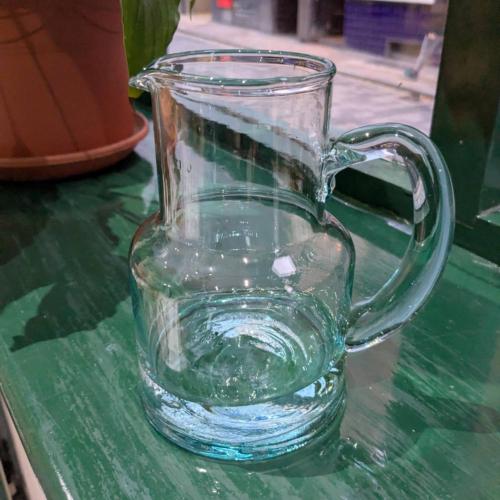 Jug / pitcher recycled glass, 15cm height