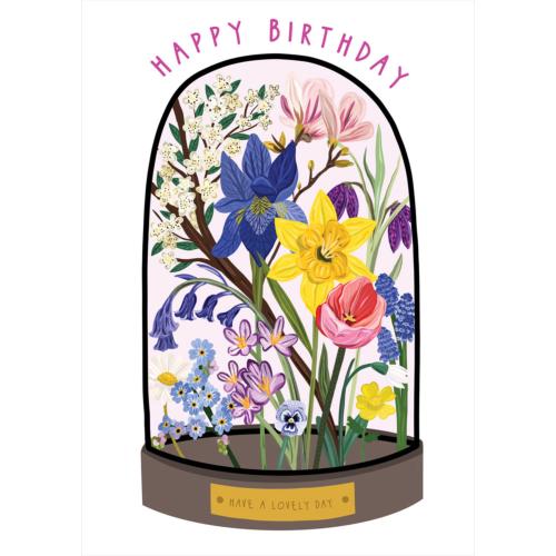 Birthday card "Floral Jar" 12x17cm