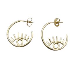 Earrings Gold Colour, Eye