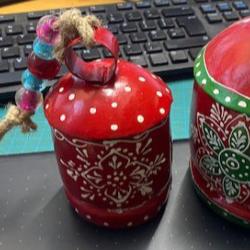 Hanging Bell Recycled Metal 7cm Diameter