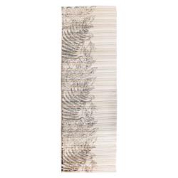 Table runner natural fibre, floral design 35 x 110cm
