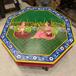Hand Painted Wooden Chowki Floor Table 40 x 40 x 22cm