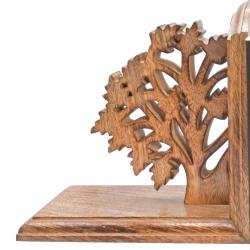 Bookends Mango Wood Tree of Life 17 x 17 x 10cm