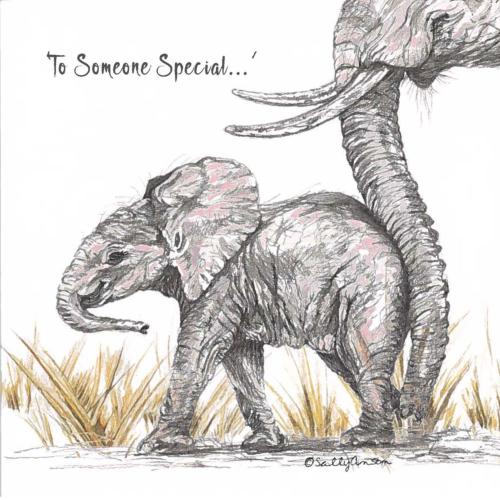 Greetings card, To Someone Special, baby elephant