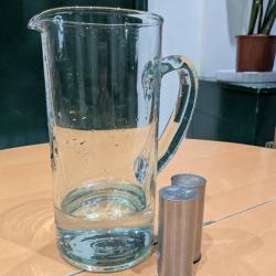 Jug recycled glass, 21.5cm height