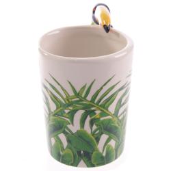 Ceramic Mug with Toucan Shaped Handle