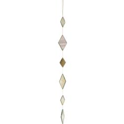 Hanging Mobile, Recycled Glass, 8cm & 5cm Diamond Shapes, 118cm length