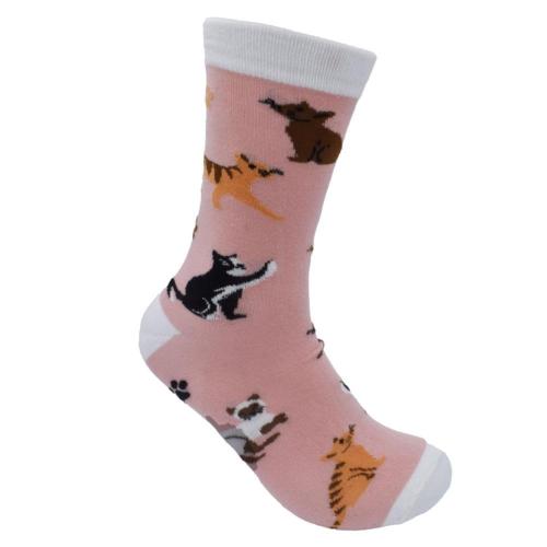 Bamboo Socks Cats Shoe Size UK 3-7 Womens