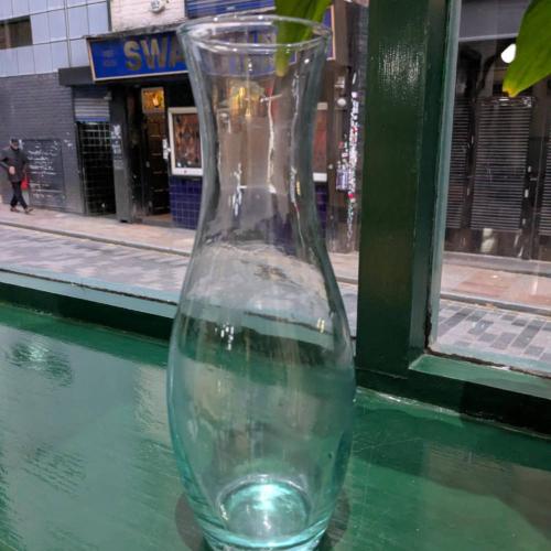 Carafe recycled glass, 27cm height