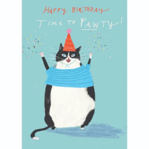 Birthday card "Time to Pawty" 12x17cm