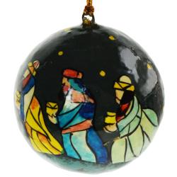 Hanging bauble, Three Wise Men, papier maché