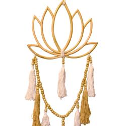 Hanging mobile Cream and Brown Lotus 27 x 70cm